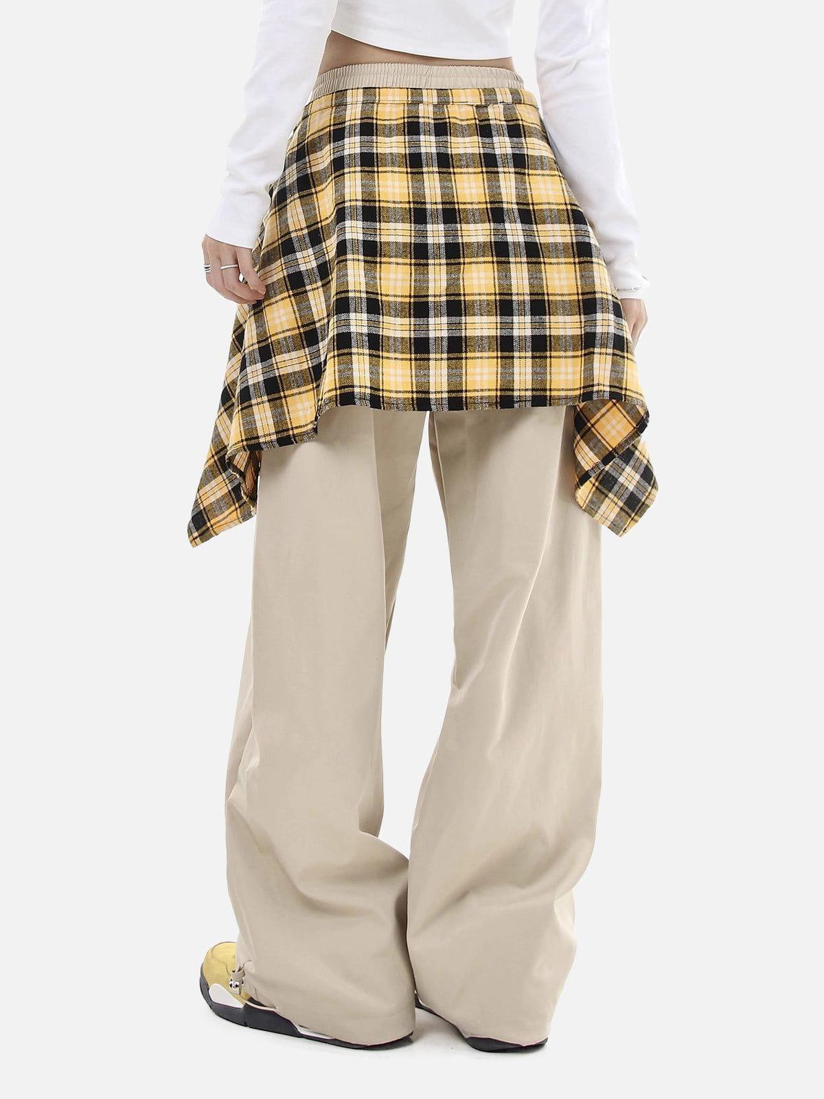 Aelfric Eden Detachable Plaid Baggy Pants Product Image