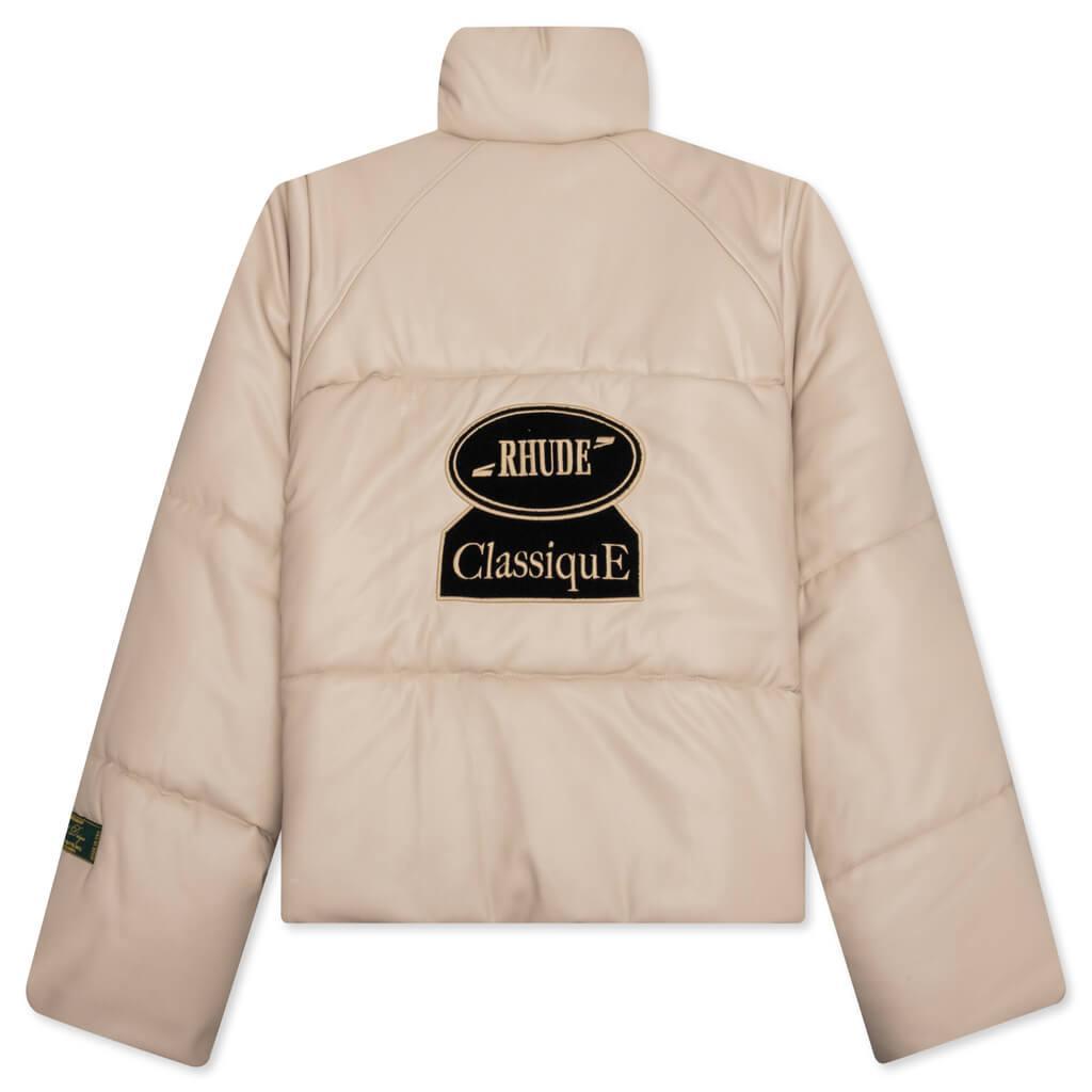 Embroidered Puffer Jacket - Tan Male Product Image