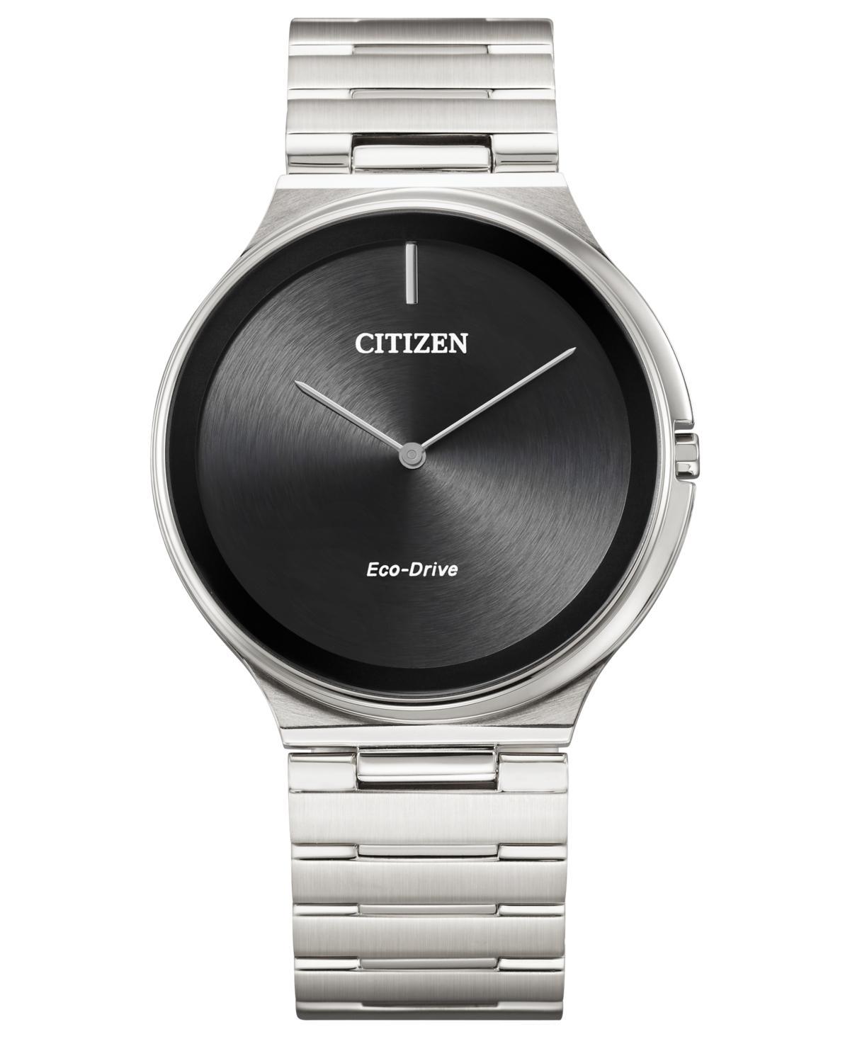 Citizen Eco Drive Men's Stiletto Silver Tone Stainless Steel Bracelet Watch Product Image