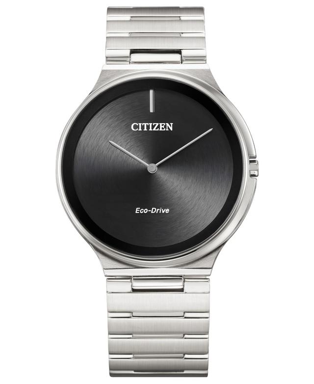 Citizen Eco-Drive Mens Stiletto Silver-Tone Stainless Steel Bracelet Watch - AR3110-52E Product Image