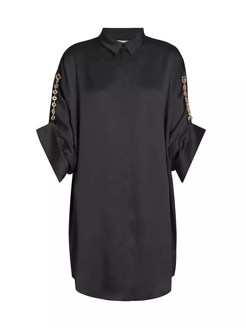 Silk Chain Mini Shirtdress Product Image