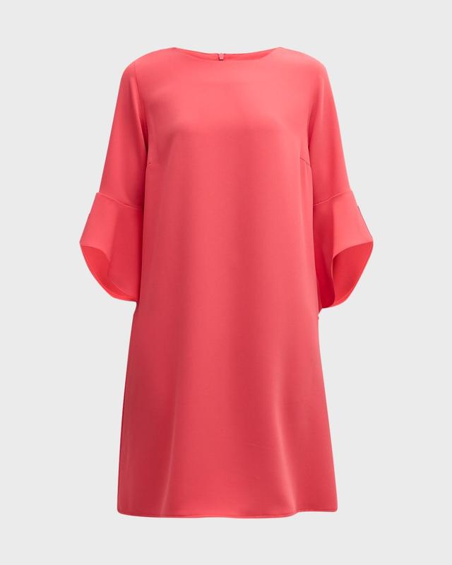 Julia Bell-Sleeve Crepe Dress Product Image