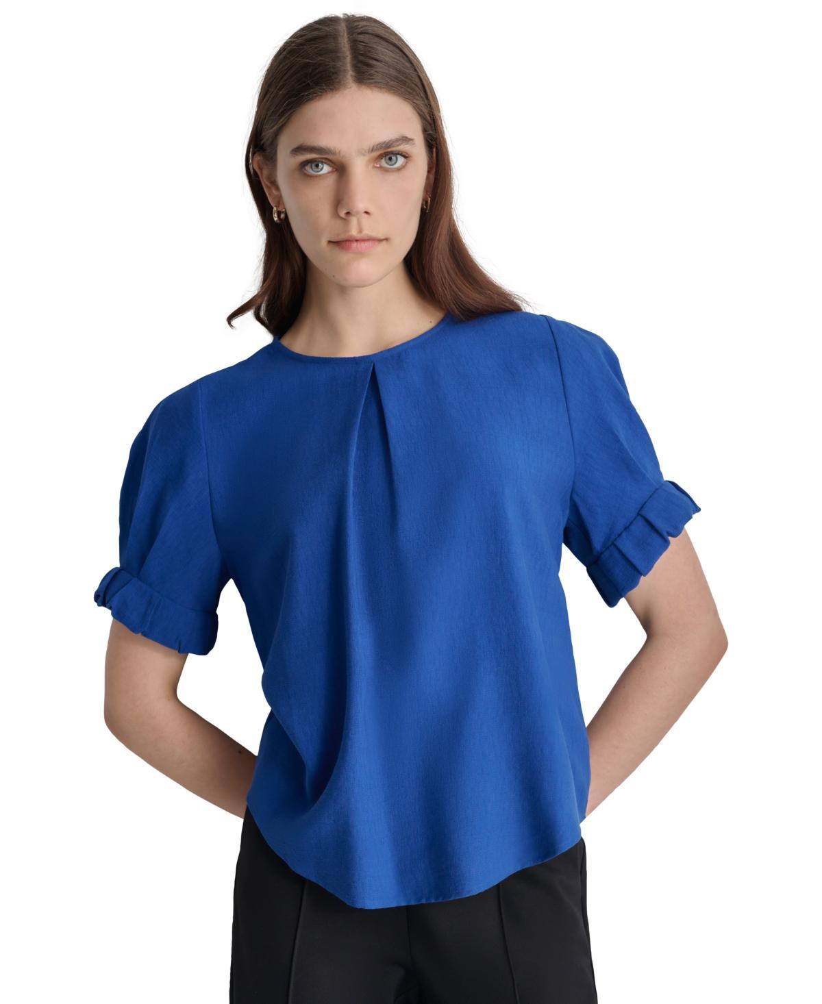 Women's Puff-Sleeve Pleated Blouse product image