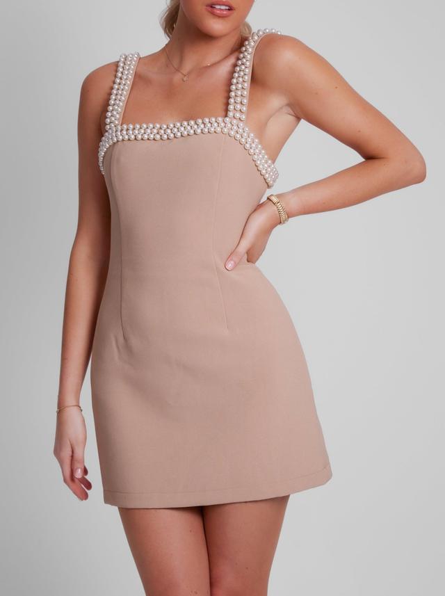 The Ultimate Muse Pearl Trim Mini Dress Product Image