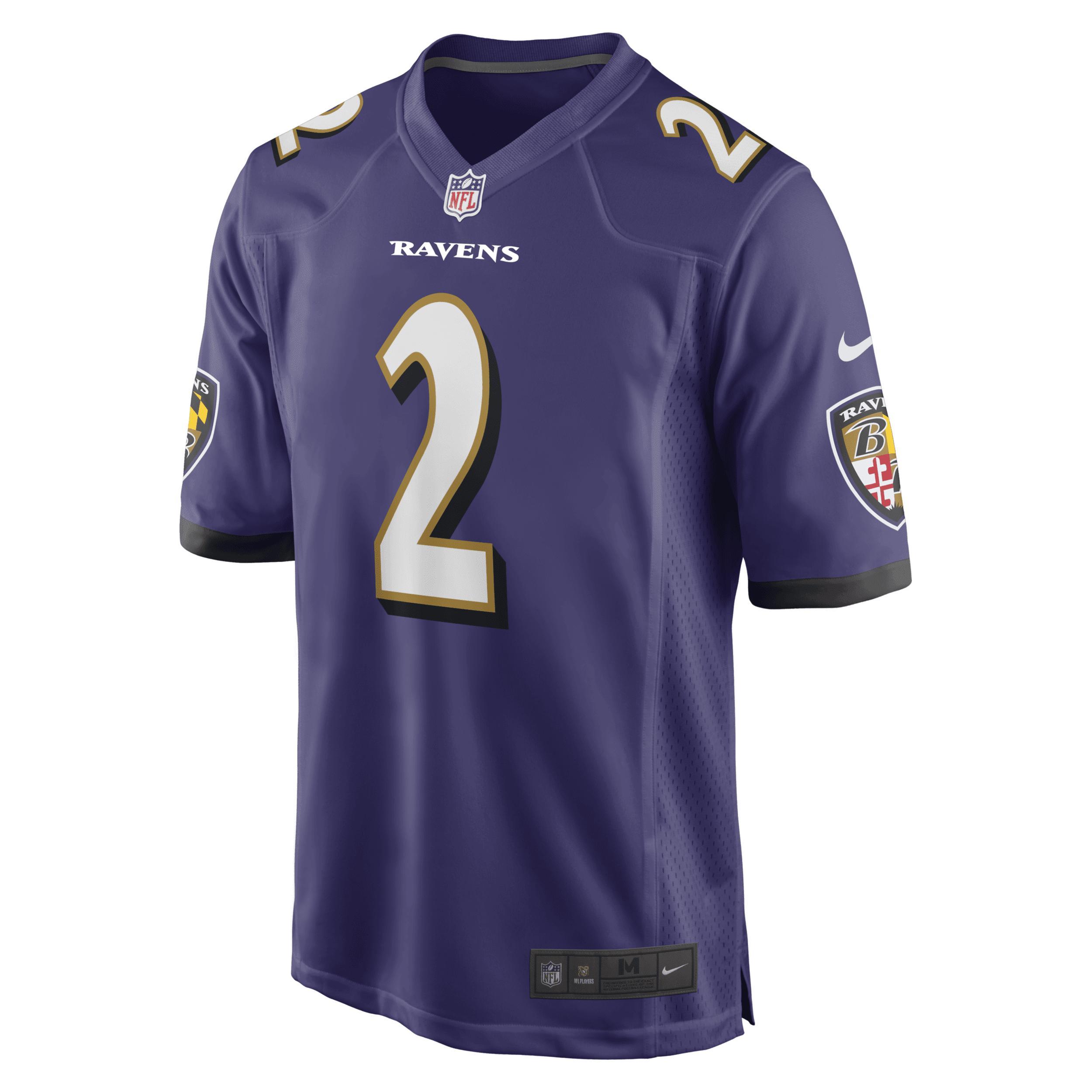 Nate Wiggins Baltimore Ravens Nike Men's NFL Game Football Jersey Product Image