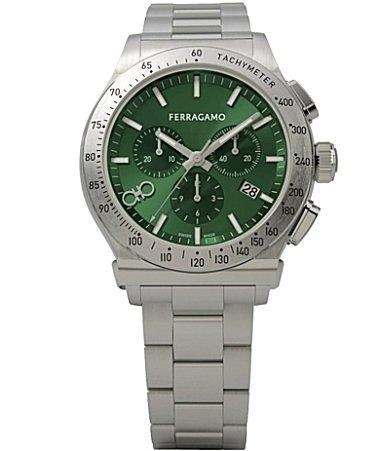 Mens FERRAGAMO 1927 Chrono Stainless Steel Bracelet Watch/42MM Product Image