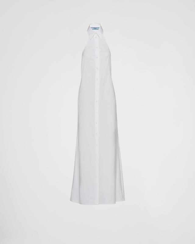 Long poplin shirt-dress Product Image