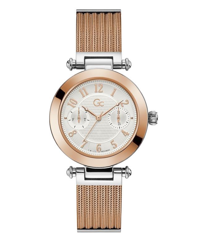 Gc Womens Prime Chic Mesh Rose-Gold Stainless Steel Mesh Bracelet Watch 36.5mm Product Image