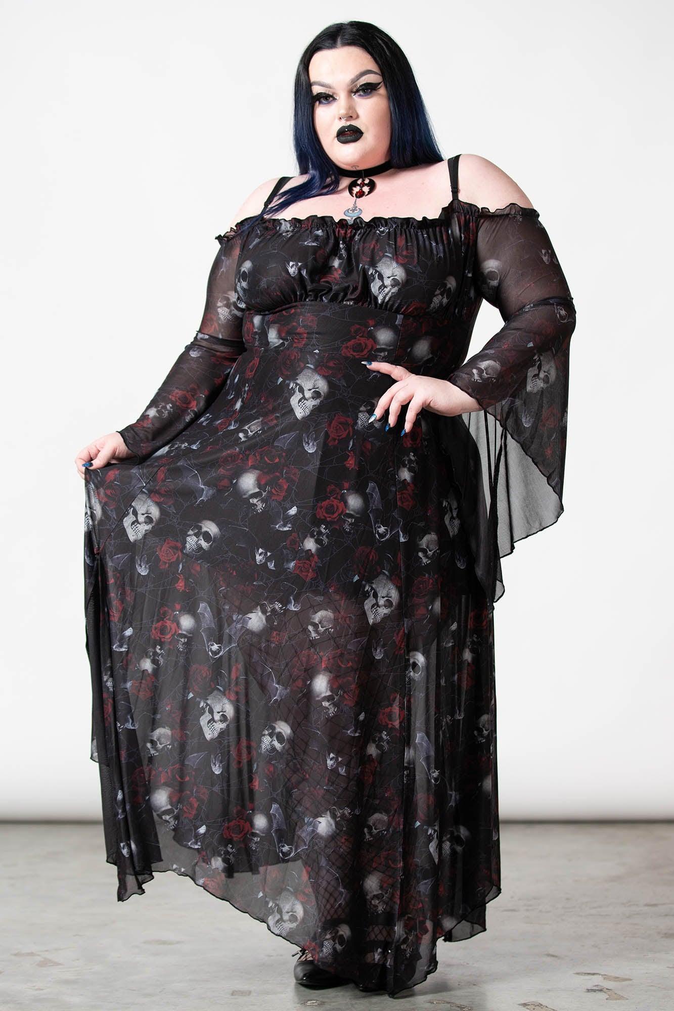 Mystic Meadow Mesh Maxi Dress [PLUS] Female Product Image