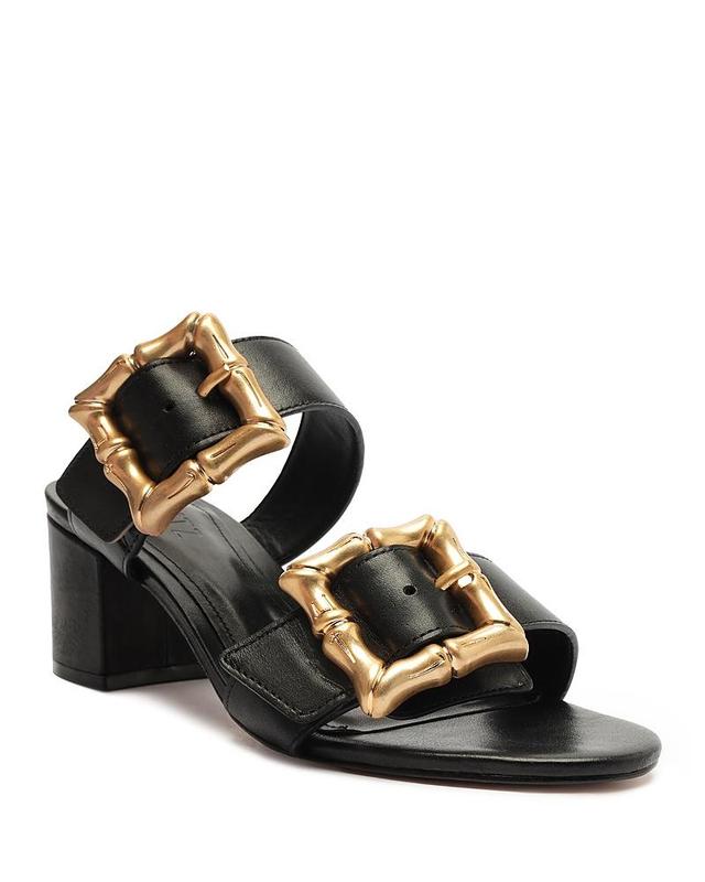 Schutz Womens Enola Double Buckle Block Heel Sandals Product Image