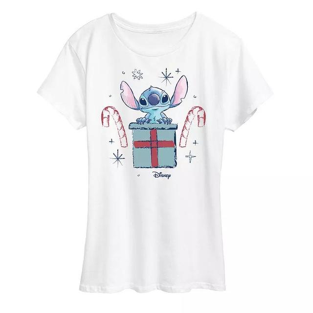 Disneys Lilo and Stitch Womens Candy Canes Graphic Tee Product Image