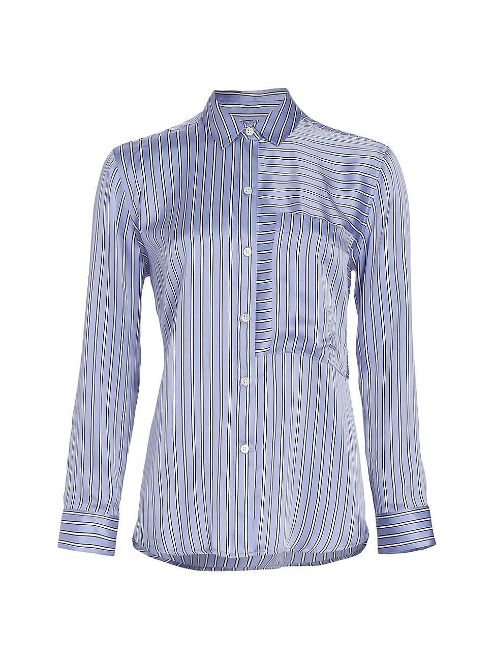 Womens Spencer Silk Striped Shirt Product Image