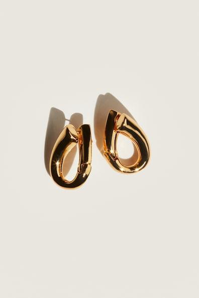 Gold-Plated Hoop Earrings Product Image