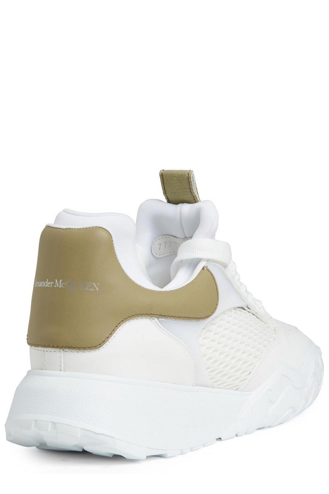 Panelled Chunky Sneakers In Kaki Product Image