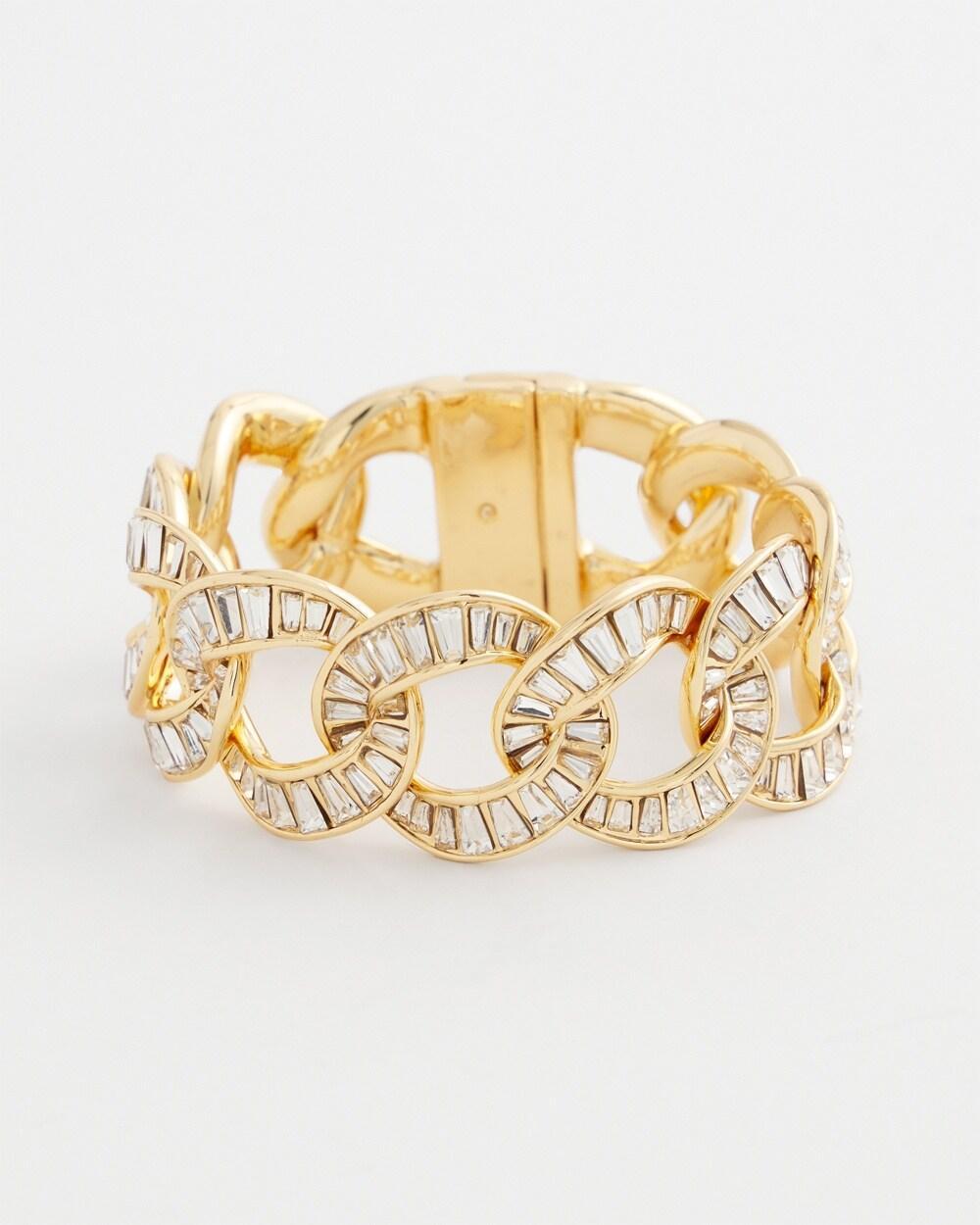 Gold Tone Baguette Magentic Bracelet Product Image