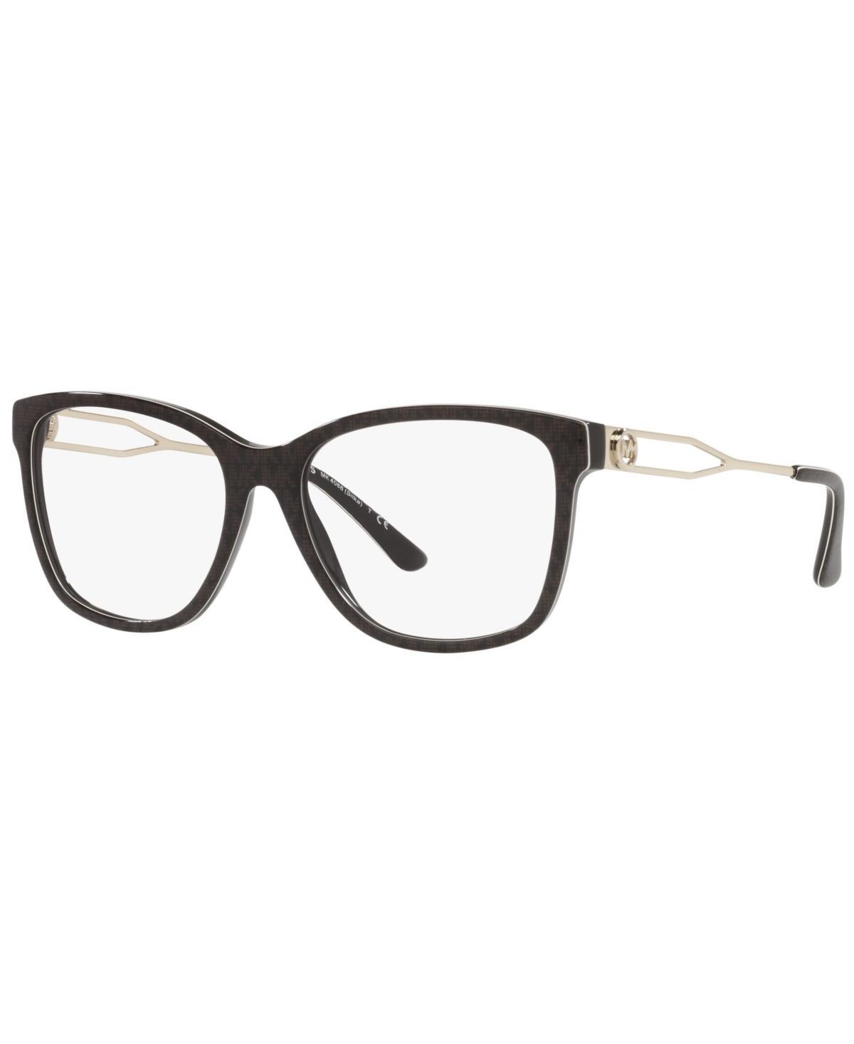 Michael Kors MK4088 Sitka Womens Square Eyeglasses - Brown Signature PVC Product Image