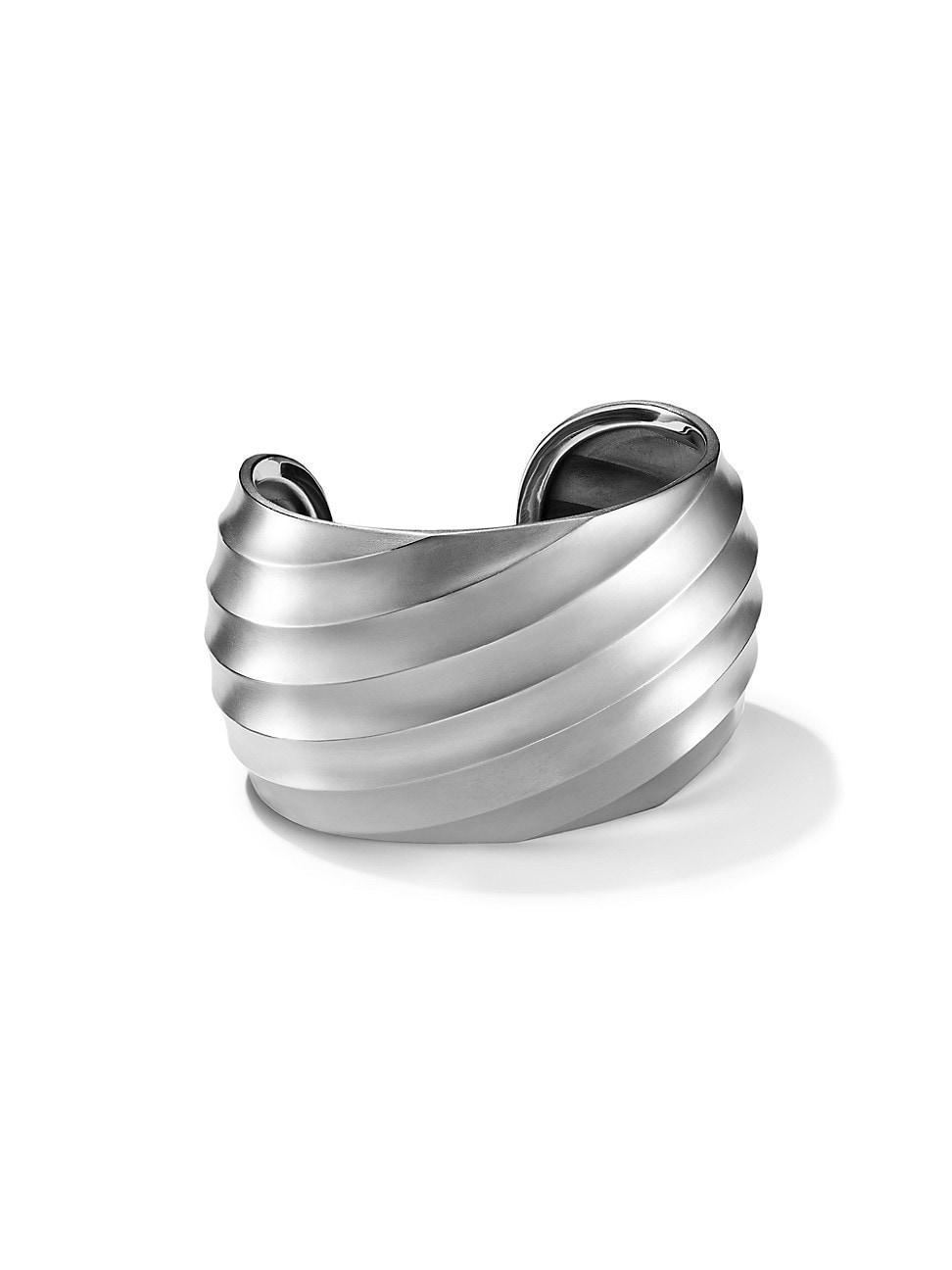 Womens Cable Edge Bracelet In Sterling Silver Product Image