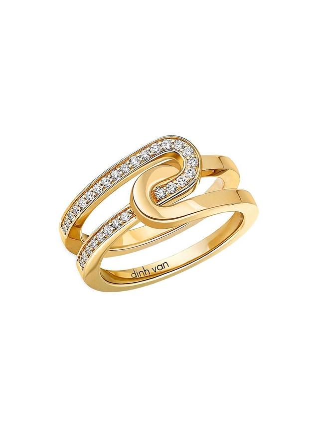 Womens Maillon Star Small 18K Yellow Gold & 0.2 TCW Diamond Ring Product Image