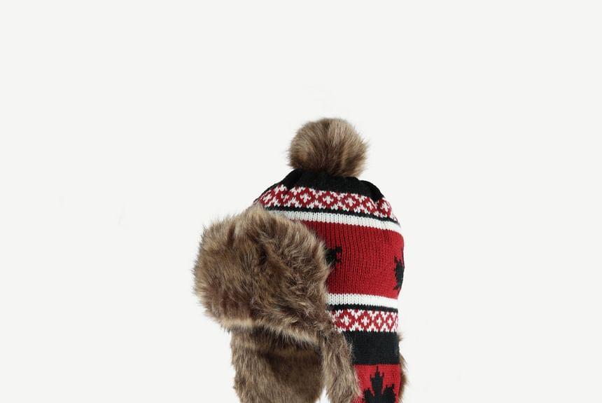 Pom Pom Fleece Trapper Hat Product Image