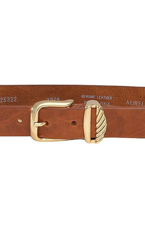 AUREUM Brown & Gold French Rope Belt Product Image