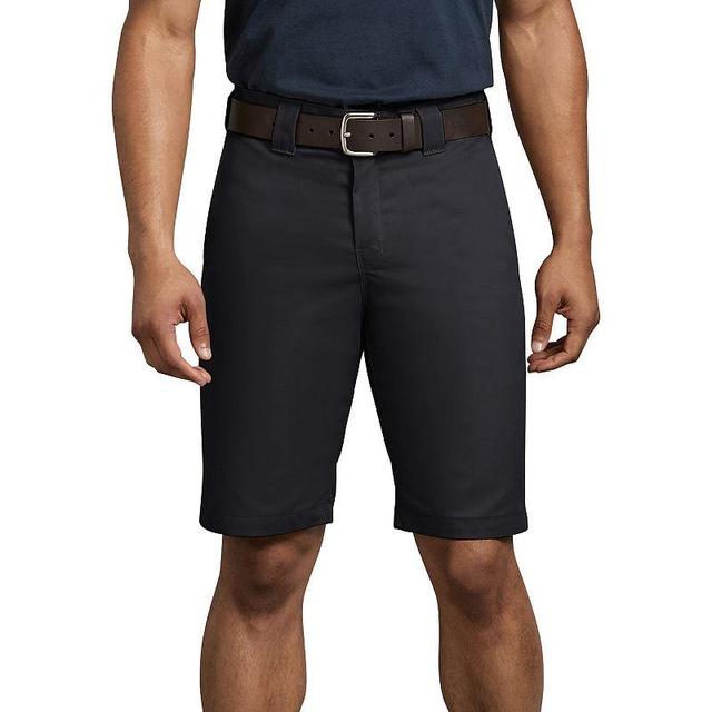 Mens Dickies Slim-Fit Flat-Front Work Shorts Black Product Image