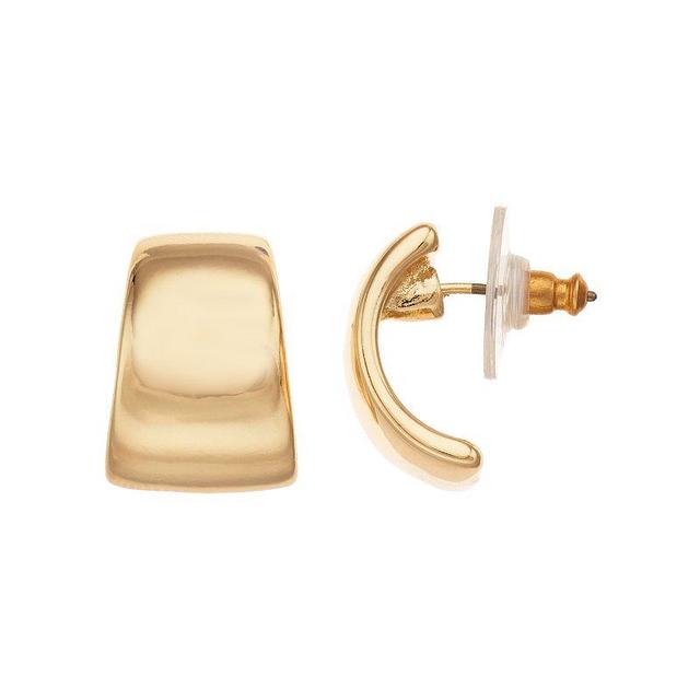 Nine West Gold-Tone Smooth Button Earrings, Womens, Gold Tone Product Image