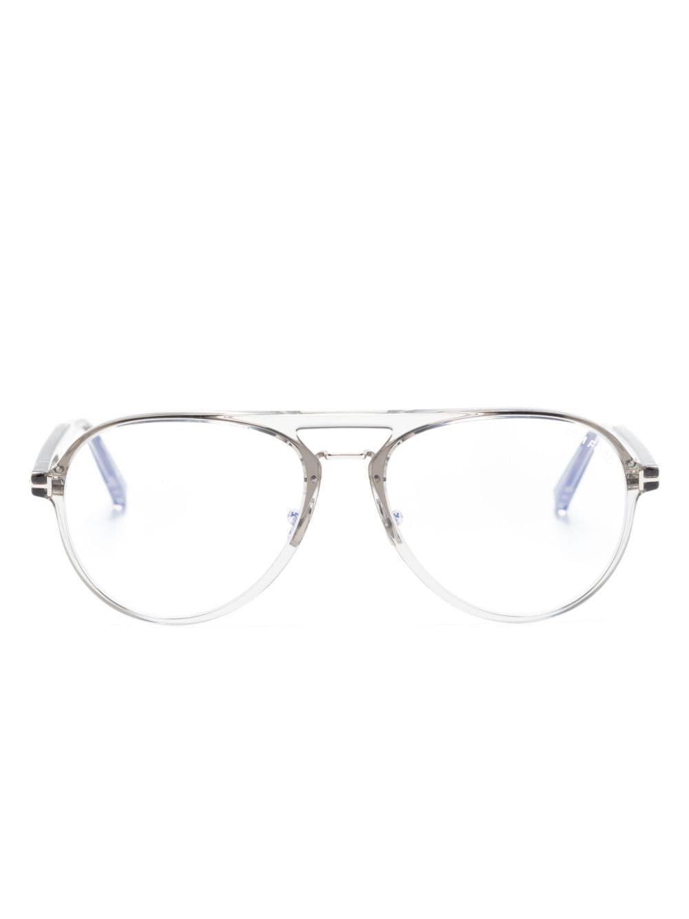 Pilot-frame Glasses In Grey Product Image