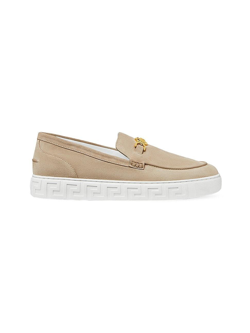 Mens Medusa Suede Moccasins Product Image