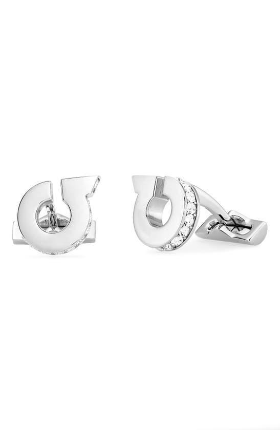 Crystal Embellished Gancio Cuff Links Product Image