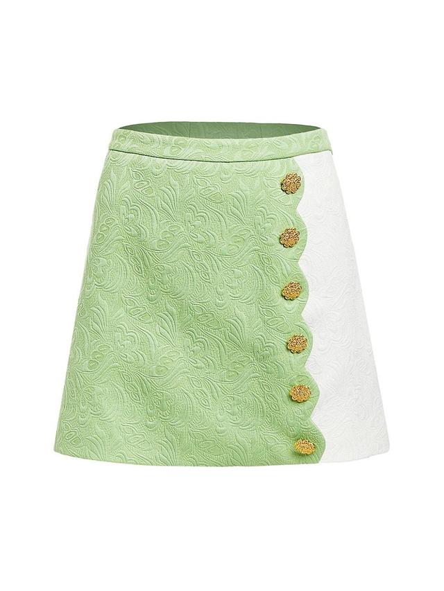 Womens Winslet Jacquard Scallop Miniskirt Product Image