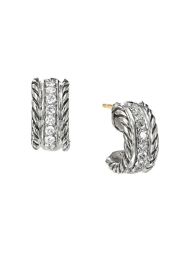 Womens Cable Classics Earrings with Diamonds Product Image