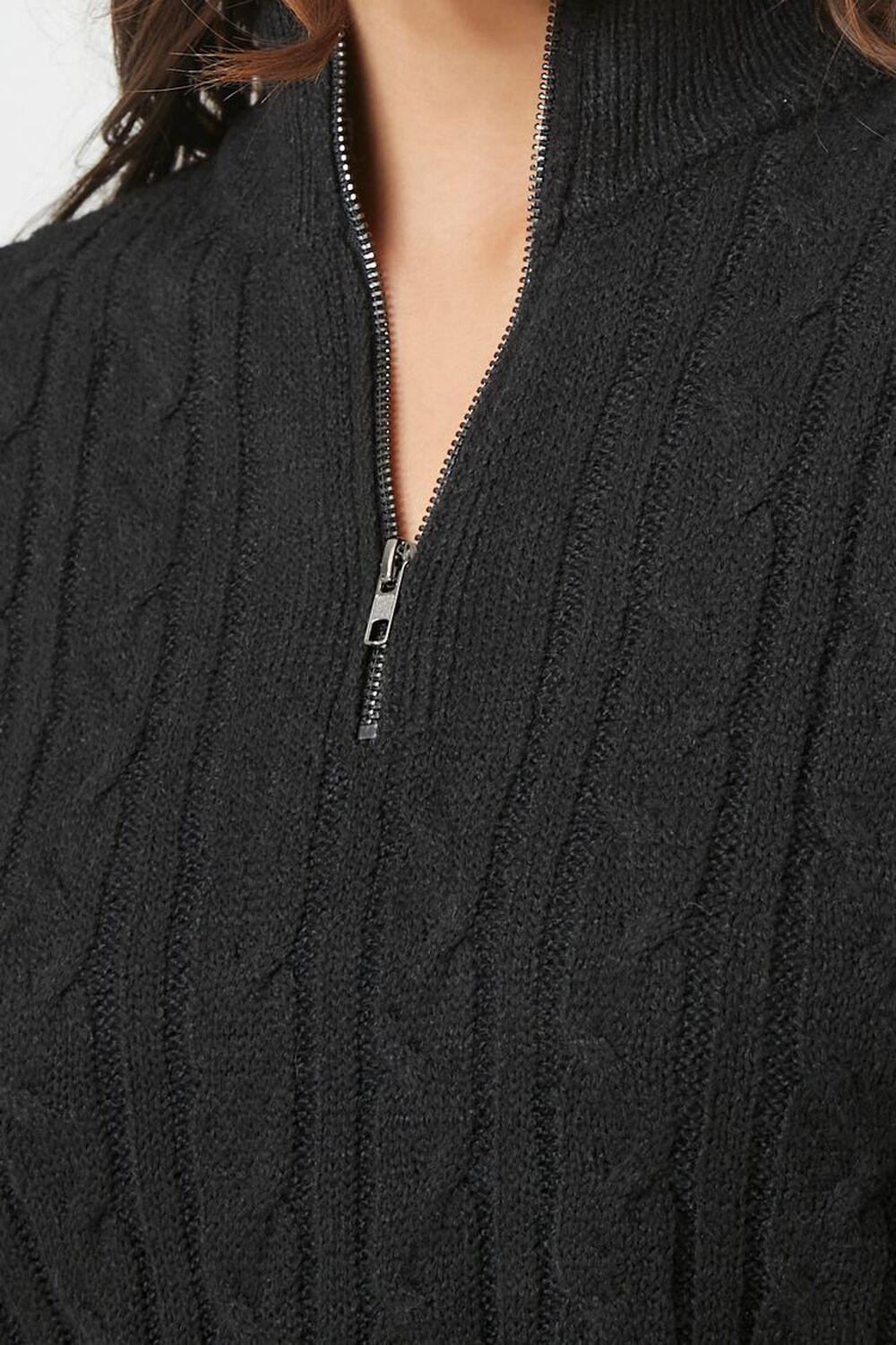 Cable Knit Half-Zip Sweater | Forever 21 Product Image