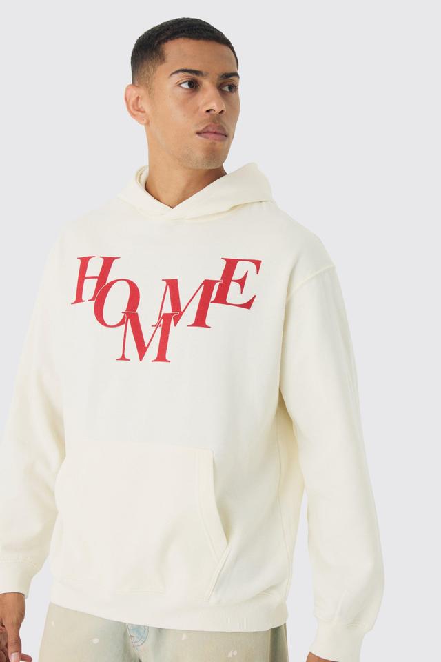 Oversized Homme Printed Hoodie | boohooMAN USA Product Image