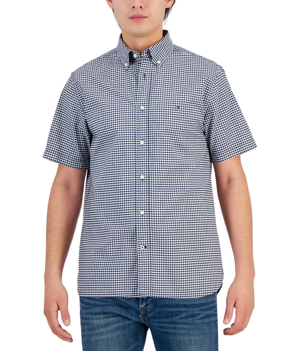 Tommy Hilfiger Mens 1985 Regular-Fit Gingham Check Button-Down Shirt - Green Product Image