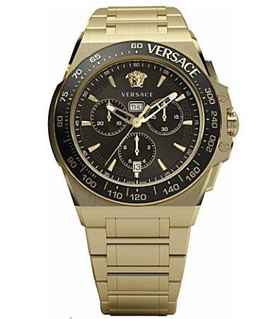 Mens 45MM Greca Extreme Chrono Yellow Gold Watch Product Image