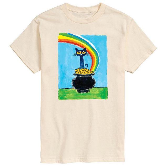 Mens Pete The Cat Rainbow Pot Of Gold Tee Beige Product Image