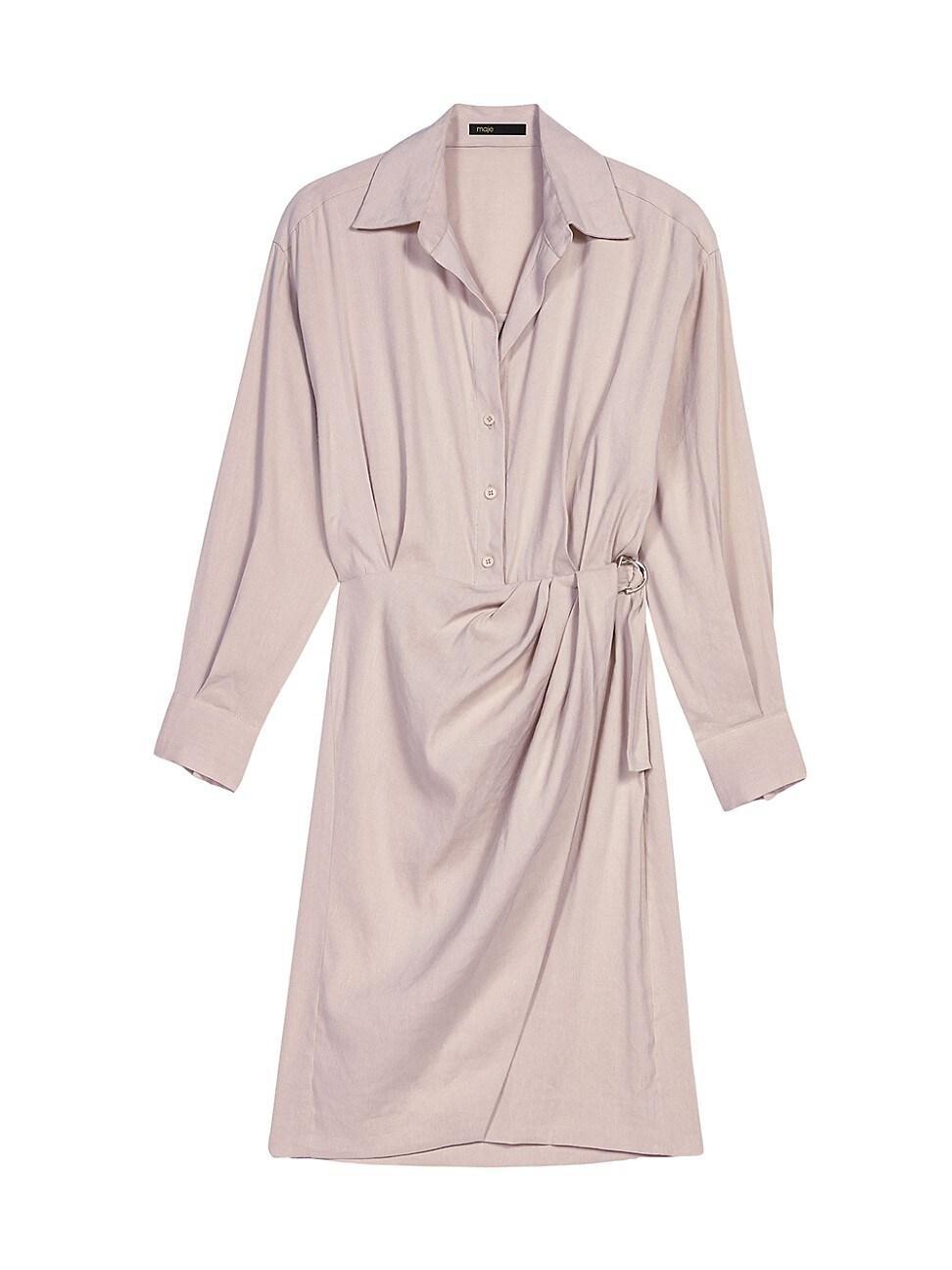 Womens Linen Midi Dress Product Image