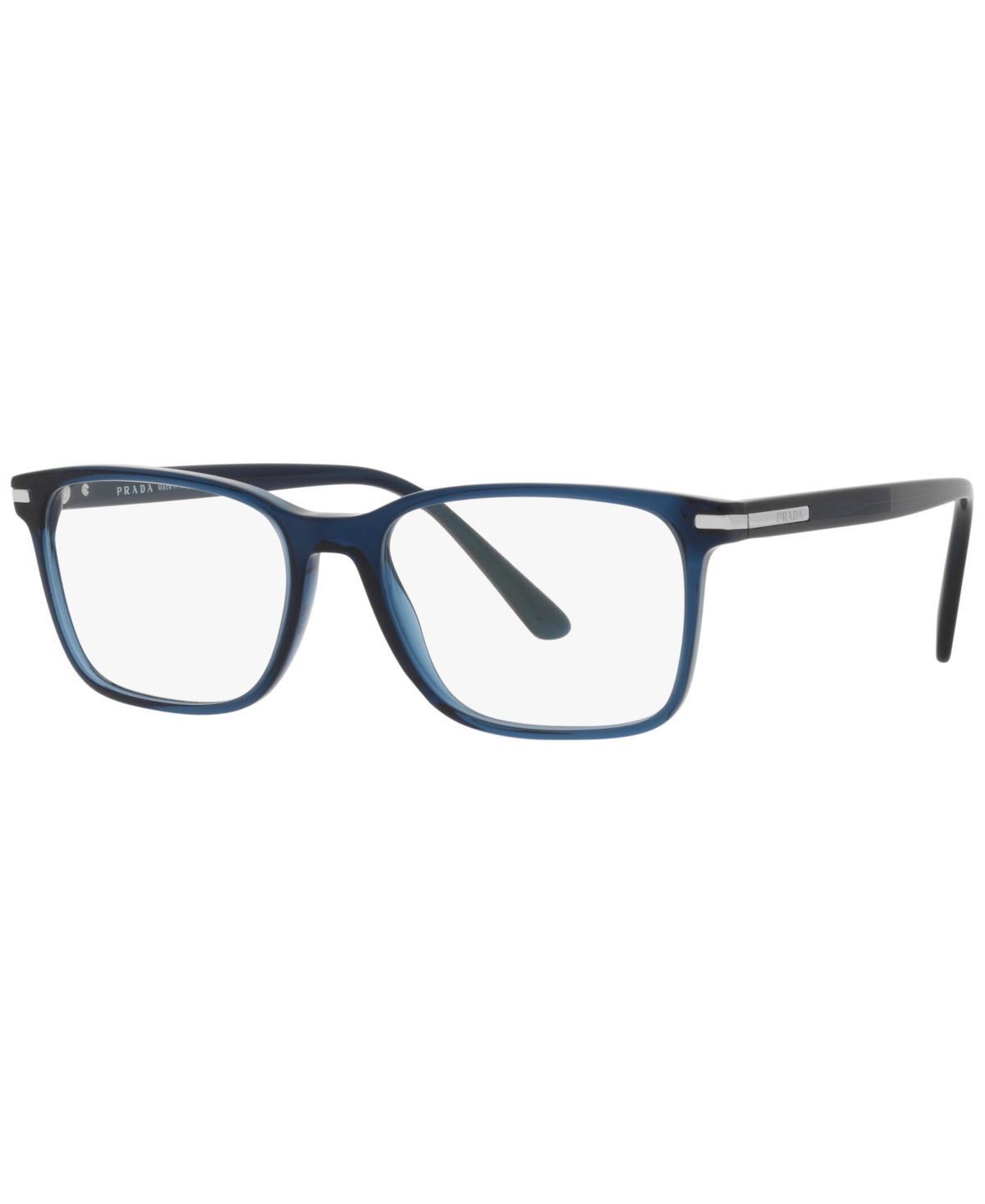 Prada PR14WV Mens Rectangle Eyeglasses - Blue Crystal Product Image