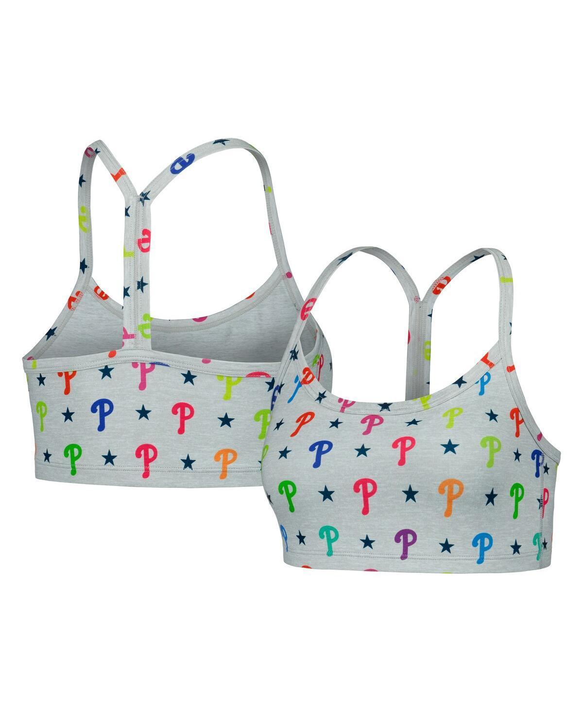 Womens Gray Philadelphia Phillies TLC Rainbow Bra Product Image