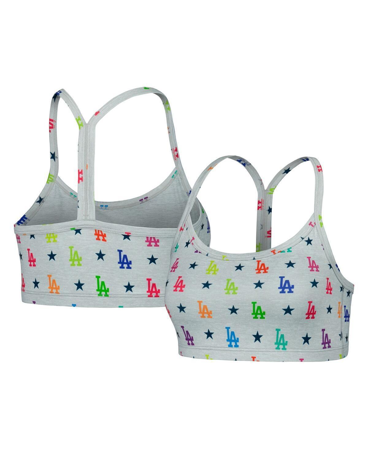 Womens Gray Los Angeles Dodgers TLC Rainbow Bra Product Image