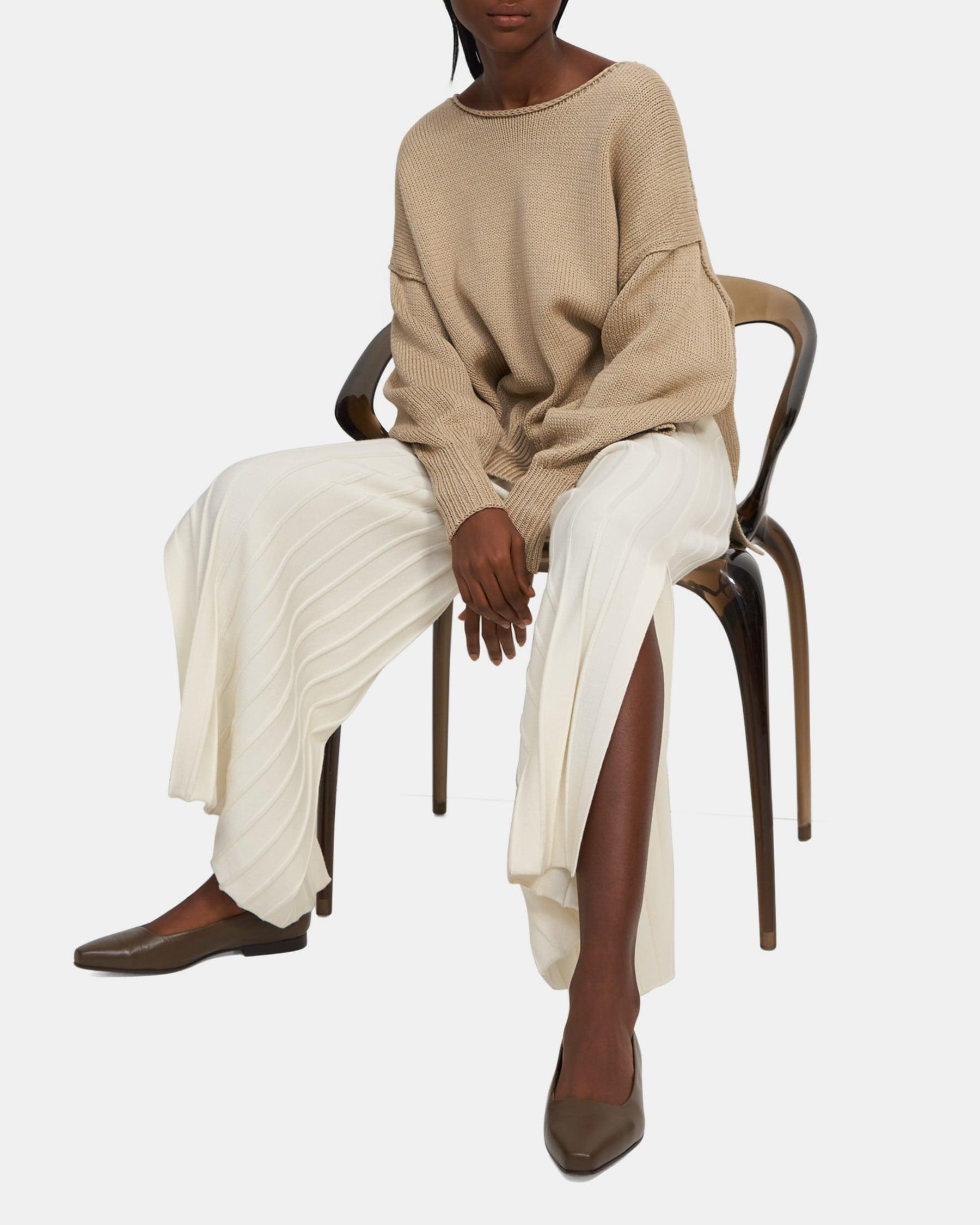 Wide Ribbed Pant in Empire Wool Product Image