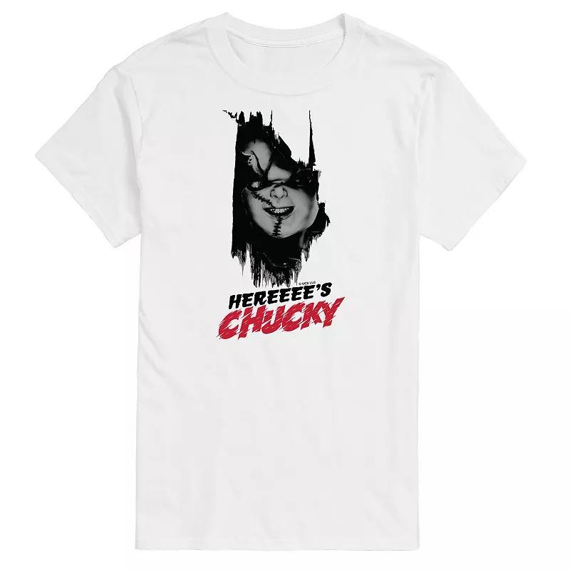 Big & Tall Chucky Heres Chucky Graphic Tee, Mens Product Image