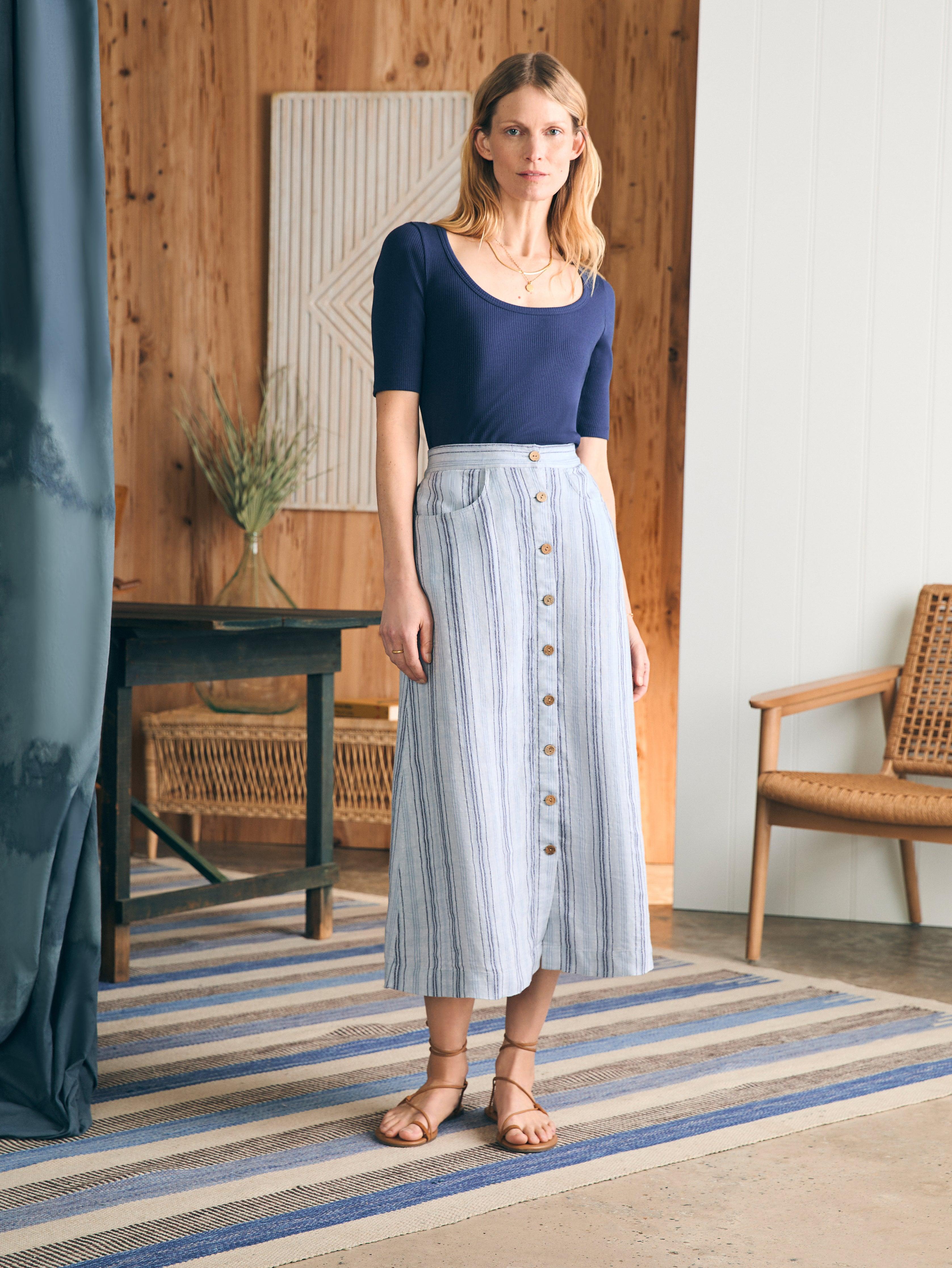 La Jolla Skirt - Day Lily Stripe Female Product Image