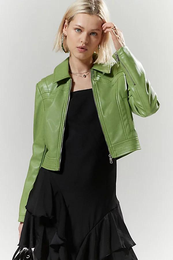 Silence + Noise Mariah Faux Leather Western Jacket Womens at Urban Outfitters product image