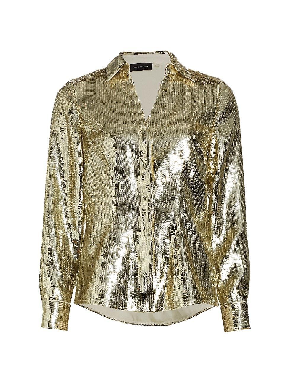 Womens The Tassia Sequined Shirt Product Image