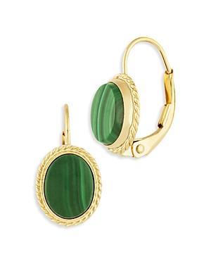 Bloomingdales Malachite Drop Earrings in 14K Yellow Gold - 100% Exclusive Product Image