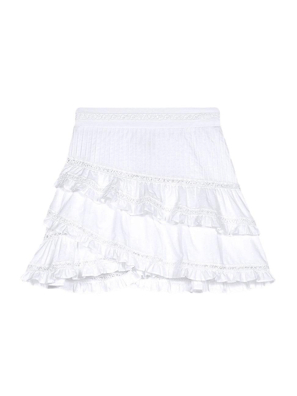 Womens Short Embroidered Skirt Product Image