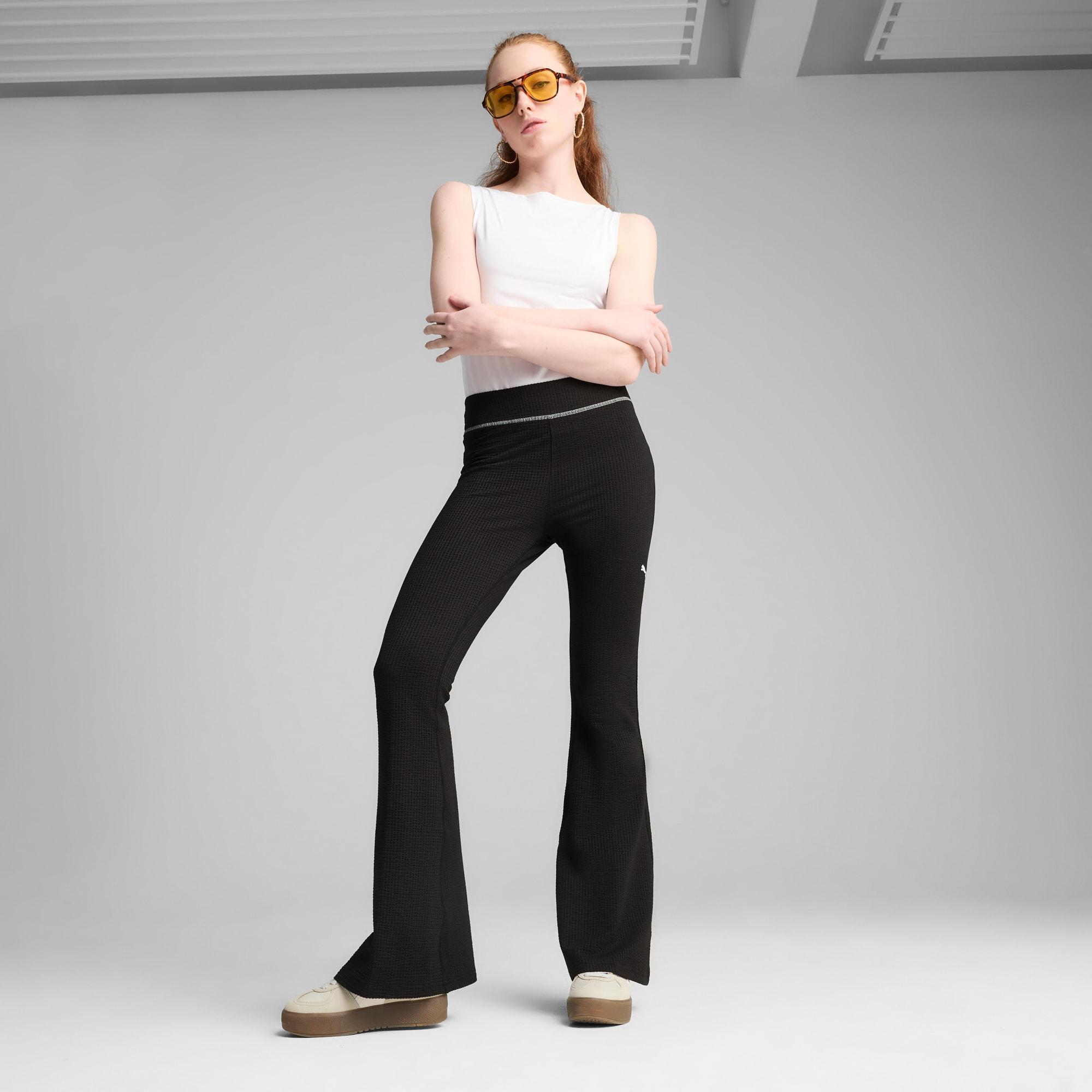 DARE TO Women's Textured Flared Leggings Product Image