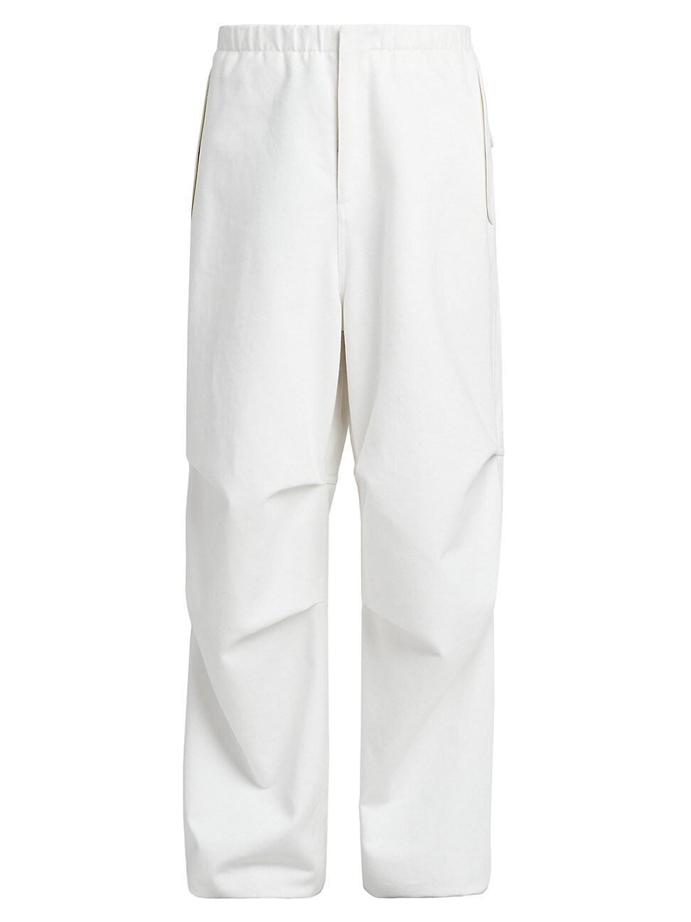 Mens Denim Wide-Leg Trousers Product Image