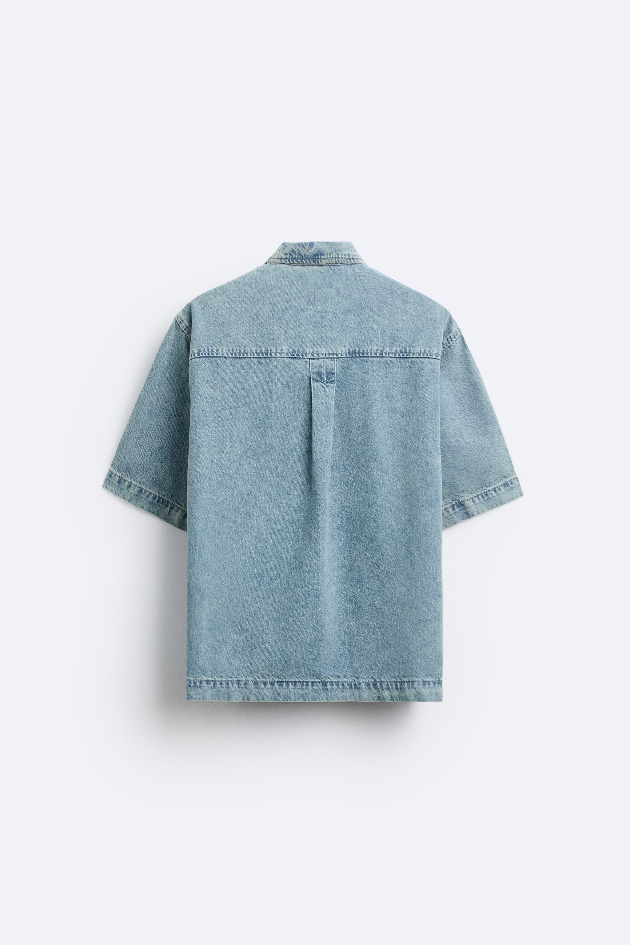 BOXY FIT DENIM SHIRT Product Image